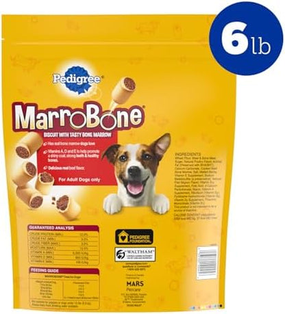 Pedigree MarroBone Bone Marrow Dog Treats, Beef Flavor, 6 lb