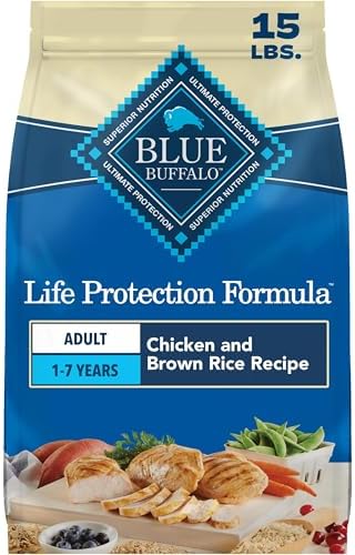 Blue Buffalo Life Protection Formula Natural Adult Dry Dog Food, Chicken & Brown Rice, 15-lb Bag