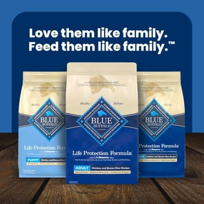 Blue Buffalo Life Protection Formula Natural Adult Dry Dog Food, Chicken & Brown Rice, 15-lb Bag