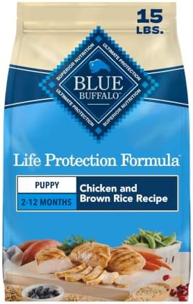 Blue Buffalo Life Protection Formula Natural Puppy Dry Dog Food, Chicken & Brown Rice, 15-lb Bag