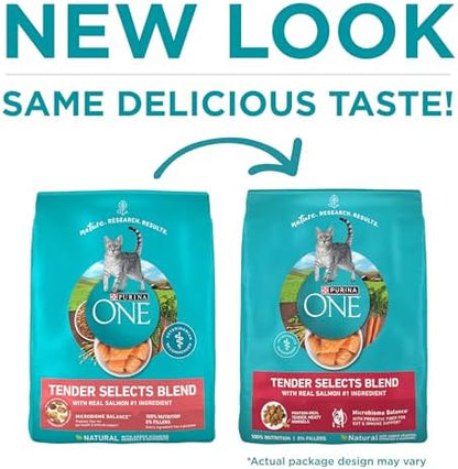Purina ONE Tender Selects Dry Cat Food, Salmon, 7 lb Bag
