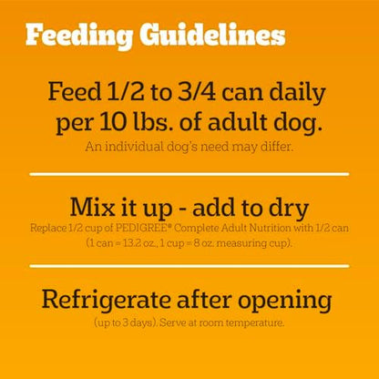 Pedigree Choice Cuts Wet Dog Food, Beef & Country Stew, 13.2 oz, 12 Count