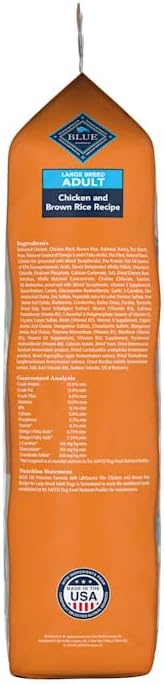 Blue Buffalo Life Protection Formula Natural Adult Dry Dog Food, Chicken & Brown Rice, 30-lb Bag