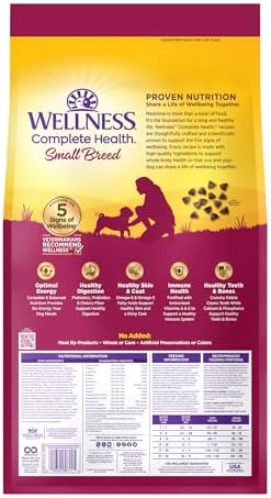 Wellness Complete Health Natural Adult Dry Dog Food, Chicken & Oatmeal Recipe, 12 lb Bag