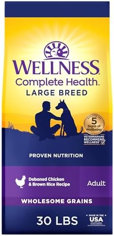 Wellness Complete Health Natural Adult Dry Dog Food, Chicken & Brown Rice Recipe, 30 lb Bag