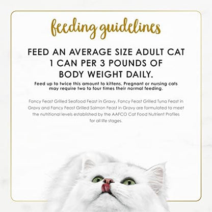 Purina Fancy Feast Grilled Wet Cat Food Variety Pack, 3 oz Cans, 24-Pack