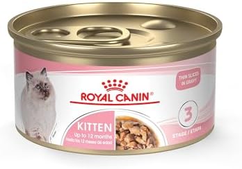 Royal Canin Feline Health Nutrition Kitten Thin Slices in Gravy Cat Food, 3 oz (Pack of 24)