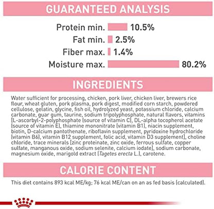 Royal Canin Feline Health Nutrition Kitten Thin Slices in Gravy Cat Food, 3 oz (Pack of 24)
