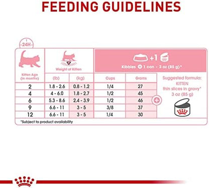 Royal Canin Feline Health Nutrition Kitten Thin Slices in Gravy Cat Food, 3 oz (Pack of 24)