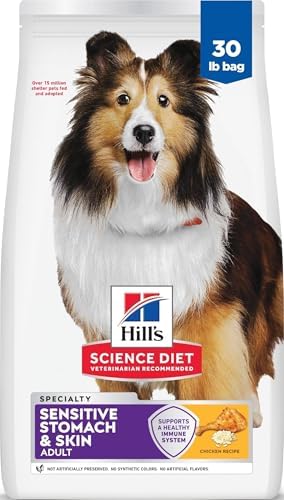 Hill's Science Diet Sensitive Stomach & Skin Dry Dog Food, Adult Formula, Chicken Recipe, 30 lb. Bag