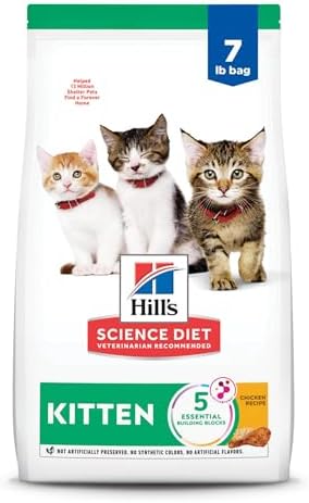 Hill's Science Diet Kitten, Chicken Recipe Dry Cat Food, 7 lb Bag