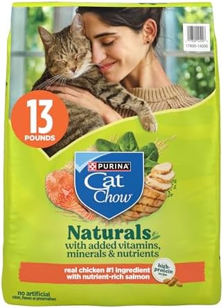 Purina Cat Chow Naturals with Added Vitamins, Minerals and Nutrients Dry Cat Food, Naturals Original, 13 lb Bag
