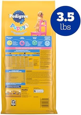 Pedigree Puppy Dry Dog Food, Chicken, Rice, and Vegetable, 3.5 lb