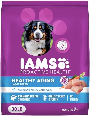 IAMS Proactive Health Mature Adult Large Breed Dry Dog Food, Chicken Recipe, 30 lb Bag