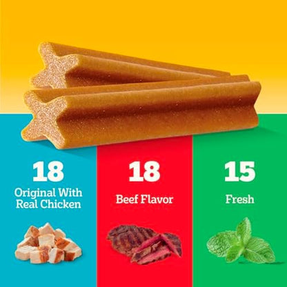 Pedigree Dentastix Large Breed Dental Dog Treats, Variety, 51 Count
