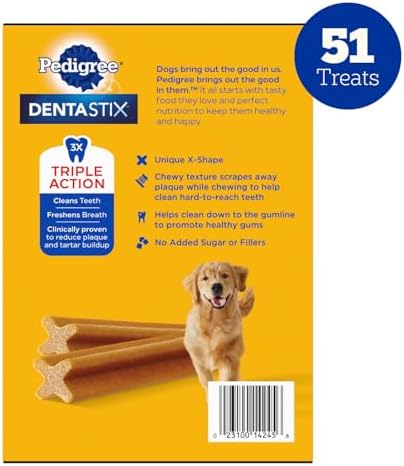 Pedigree Dentastix Large Breed Dental Dog Treats, Variety, 51 Count