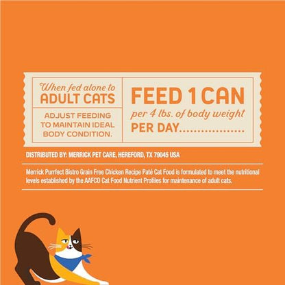 Merrick Purrfect Bistro Grain-Free Dry Cat Food, Chicken Recipe, 12 lb Bag