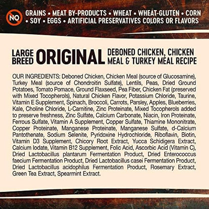 Wellness CORE Grain-Free High-Protein Large Breed Adult Dry Dog Food, Real Chicken Recipe, 26 lb Bag