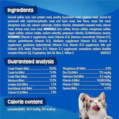 Friskies Purina Seafood Sensations Dry Cat Food, 22 lb Bag