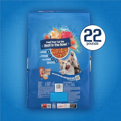 Friskies Purina Seafood Sensations Dry Cat Food, 22 lb Bag