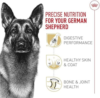 Royal Canin Breed Health Nutrition German Shepherd Adult Dry Dog Food, 30 lb Bag