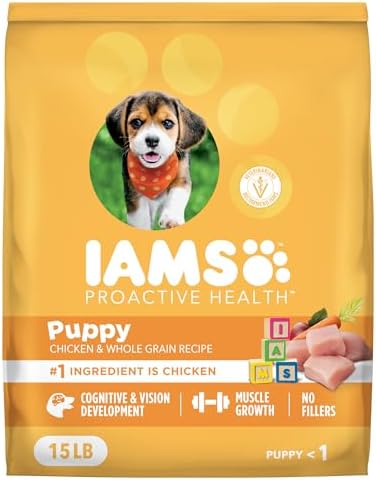 IAMS Proactive Health Smart Puppy Dry Dog Food with Real Chicken, 15 lb Bag