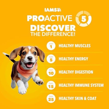 IAMS Proactive Health Smart Puppy Dry Dog Food with Real Chicken, 15 lb Bag