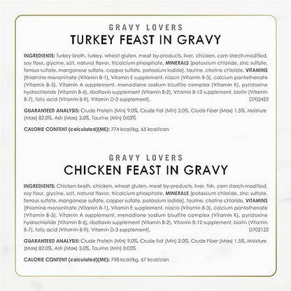 Purina Fancy Feast Poultry Collection Wet Cat Food Variety Pack, 3 oz Cans, 30-Pack