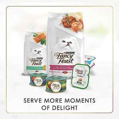 Purina Fancy Feast Poultry Collection Wet Cat Food Variety Pack, 3 oz Cans, 30-Pack