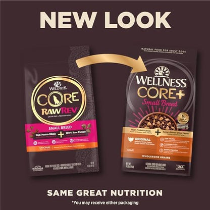 Wellness RawRev Wholesome Grains Dry Dog Food, Chicken & Chicken Liver Recipe, 4 lb Bag