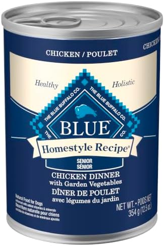 Blue Buffalo Homestyle Recipe Natural Adult Wet Dog Food, Chicken, 12.5-oz Can (12-Pack)