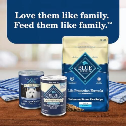 Blue Buffalo Homestyle Recipe Natural Adult Wet Dog Food, Chicken, 12.5-oz Can (12-Pack)