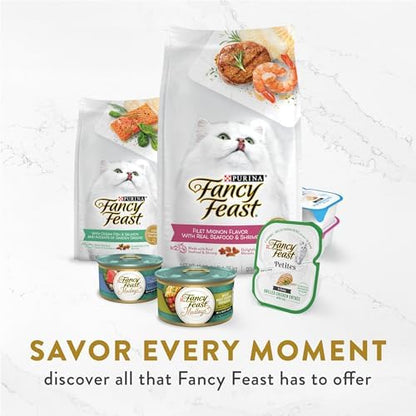 Purina Fancy Feast Broths, Classic Seafood Wet Cat Food Complement, 1.4 oz Pouch, 12-Pack