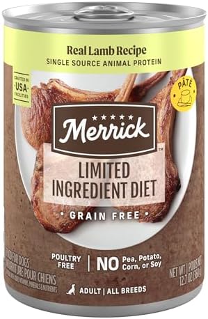 Merrick Limited Ingredient Diet Grain-Free Dry Dog Food, Recipe, 22 lb Bag