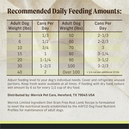 Merrick Limited Ingredient Diet Grain-Free Dry Dog Food, Recipe, 22 lb Bag