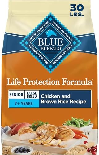 Blue Buffalo Life Protection Formula Natural Senior Dry Dog Food, Chicken & Brown Rice, 30-lb Bag
