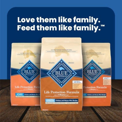 Blue Buffalo Life Protection Formula Natural Senior Dry Dog Food, Chicken & Brown Rice, 30-lb Bag
