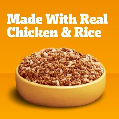 Pedigree Chopped Ground Dinner Weight Management Wet Dog Food, Chicken & Rice Dinner in Meaty Juices, 13.2 oz Cans, 12-Pack