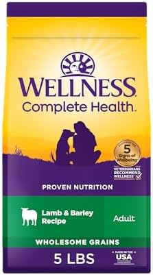 Wellness Complete Health Natural Adult Dry Dog Food, Lamb & Oatmeal Recipe, 5 lb Bag