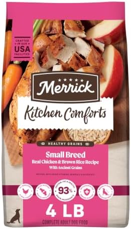 Merrick Healthy Grains Dry Dog Food, Real Chicken & Brown Rice Recipe, 4 lb Bag