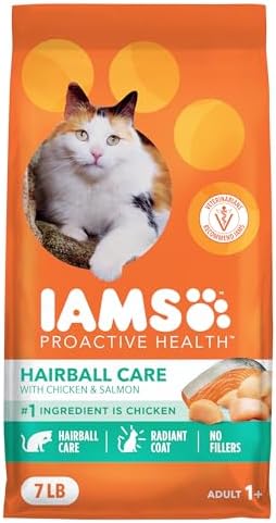 IAMS Proactive Health Hairball Care Adult Dry Cat Food, Chicken Recipe, 3.5 lb Bag