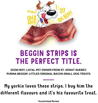 Purina Beggin' With Real Meat Dog Treats, Fun Size Original With Bacon Flavor, 25 oz Pouch