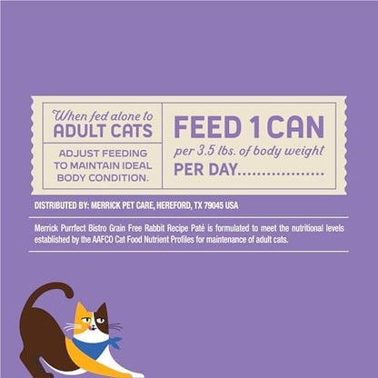 Merrick Purrfect Bistro Grain-Free Dry Cat Food, Rabbit Recipe, 12 lb Bag
