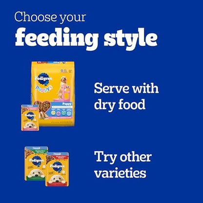 Pedigree Choice Cuts Morsels in Gravy Wet Dog Food Pouches, Chicken Flavor, 3.5 oz, 16-Count