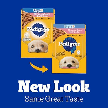 Pedigree Choice Cuts Morsels in Gravy Wet Dog Food Pouches, Chicken Flavor, 3.5 oz, 16-Count