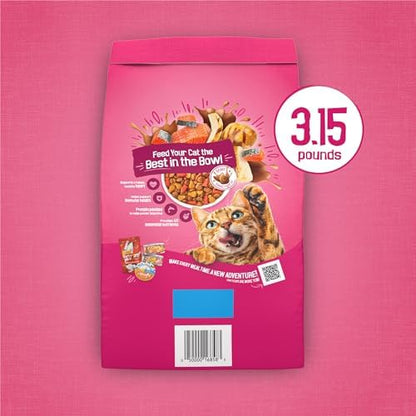 Purina Friskies Gravy Swirlers Adult Dry Cat Food, 3.15 lb Bag