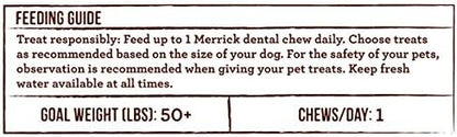 Merrick Fresh Kisses Natural Dental Chews Infused with Coconut and Botanical Oils, For Large Dogs Over 50 lbs, 16-Count Box