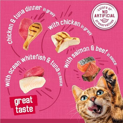 Purina Friskies Surfin' Favorites Wet Cat Food Variety Pack, 5.5 oz Cans, 40-Pack