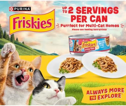 Purina Friskies Surfin' Favorites Wet Cat Food Variety Pack, 5.5 oz Cans, 40-Pack