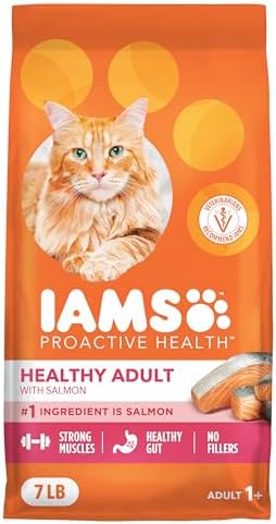IAMS Proactive Health Healthy Adult Dry Cat Food, Salmon Recipe, 3.5 lb Bag